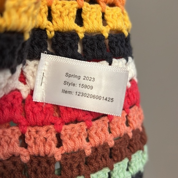 NWT Marine Layer Archive Fiona Crochet Dress Multi Stripe Size XS - Picture 9 of 9